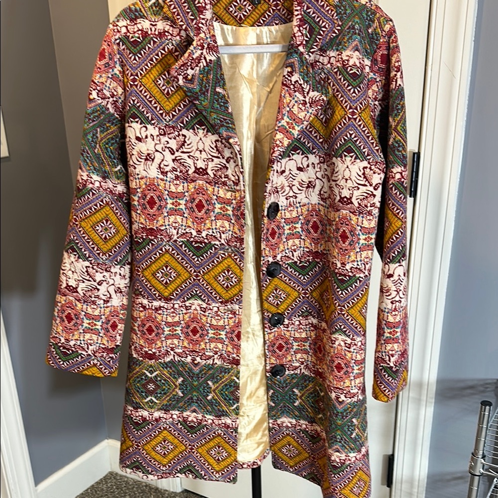 Mechant Multicolor Patterned Coat - image 1